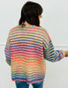 Rainbow Striped Long Sleeve Cardigan (Reg.)
