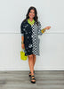 Mixed Print Oversized Button Down Shirt (Reg. and Plus)