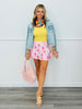 Pink Rose Print Active Skort (Reg.)
