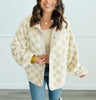 Ivory/Latter Checkered Sherpa Jacket (Reg.)