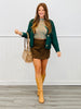 Gold Button Open Knit Cardigan (Reg.) - 2 Colors
