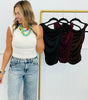 Off Shoulder Asymmetric Neck Top (Reg.)-4 Colors
