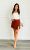 Vintage Brick Western Stud Mini Skirt (Reg)