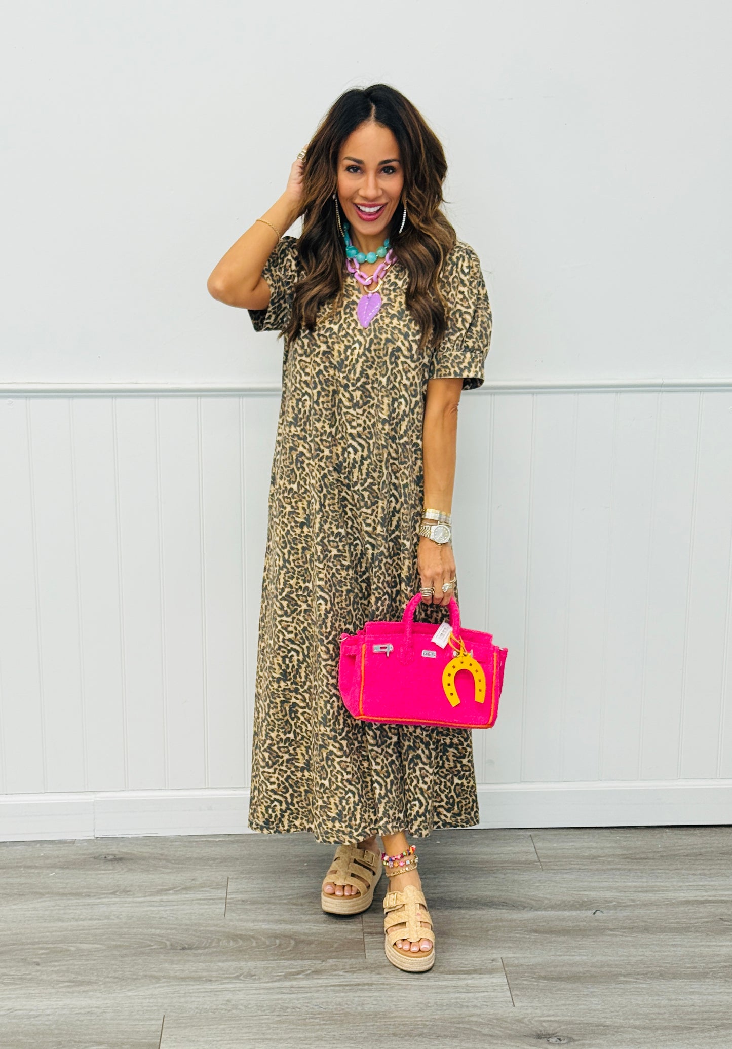 Into The Wild Animal Print Midi Dress (Reg.)