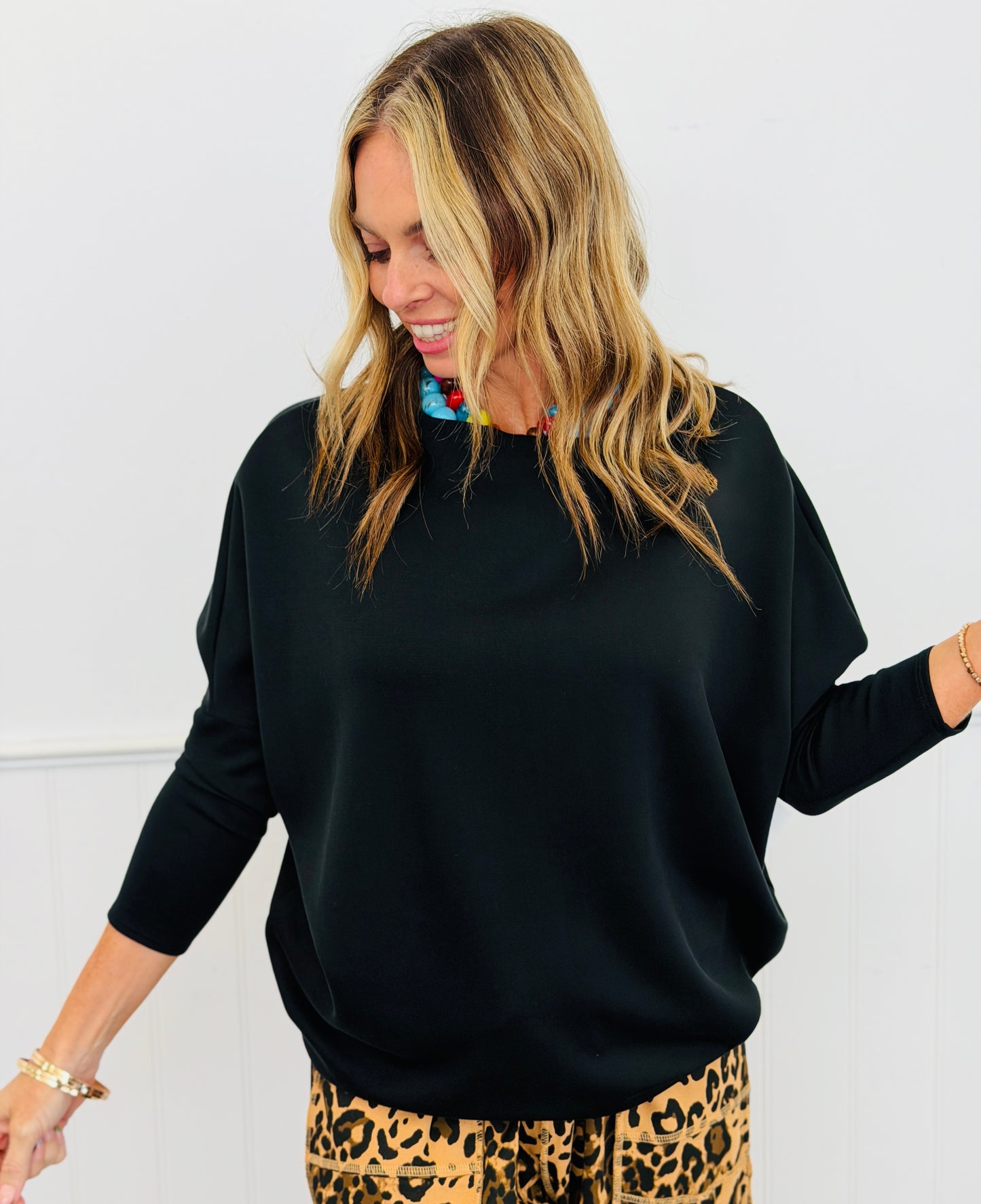 Boatneck Scuba Modal Tunic Top Remix (Reg.) - 2 Colors