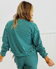 Teal Multi Striped Soft Knit Cardigan (Reg.)