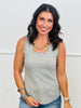 Ruffled Neck Tank Top (Reg.)-5 Colors