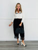 Cream Contrast Collar Button Cardigan (Reg. and Plus)