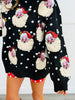 Queen Of Sparkles Black & White Polka Dot Santa Sweater (Reg. & Plus)
