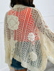 POL Cream Crochet Patch Sweater Cardigan (Reg.)