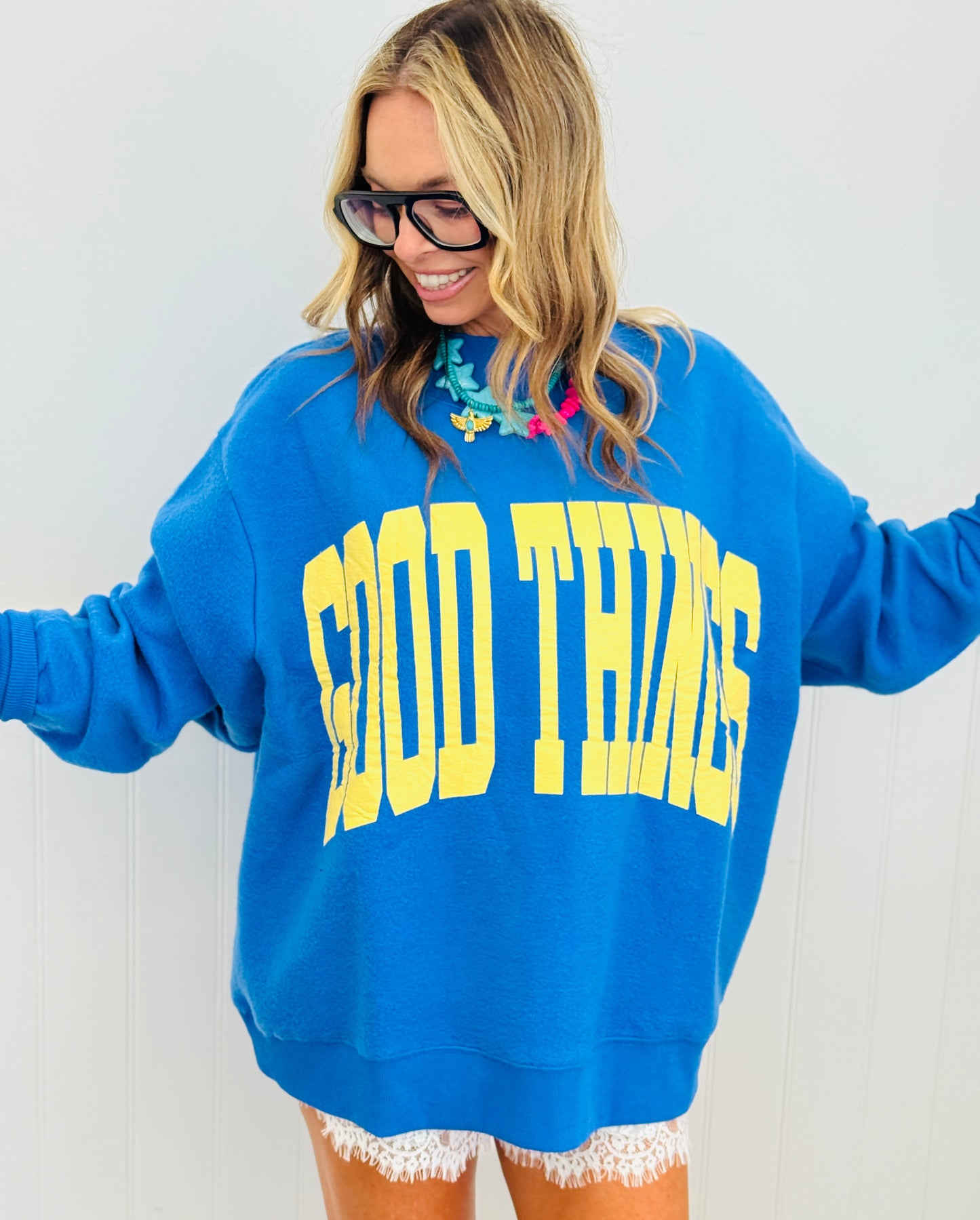 Good Things 2-Sided Mock Neck Sweatshirt (Reg.)