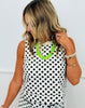 Off White Polka Dot Sleeveless Top (Reg.)