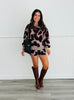 Grey Leopard Sweater Top & Shorts Set (Reg. & Plus)