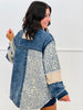 POL Indigo Leo & Denim Color Block Jacket (Reg.)