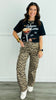 Leopard Pocket Straight Pants (Reg.)