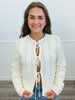Ivory Triple Bow Tie Sweater Cardigan (Reg.)
