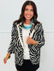 Black Zebra Printed Blazer (Reg. and Plus)