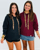 Contrast Animal Print Hoodie Sweatshirt (Reg.) - 2 Colors