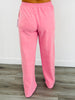 Pink Striped Fleece Pants (Reg.)