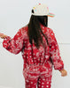 Red Bandana Print Bomber Jacket (Reg.)