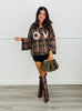POL Choco Multi Plaid Love Hooded Top (Reg.)