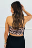 Satin Leopard Print Bandana Tube Top (Reg.)