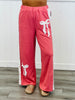 Salmon Pink Laser Cut Embroidered Bow Pants (Reg.)