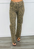 Zebra Print Straight Leg Pants (Reg.)