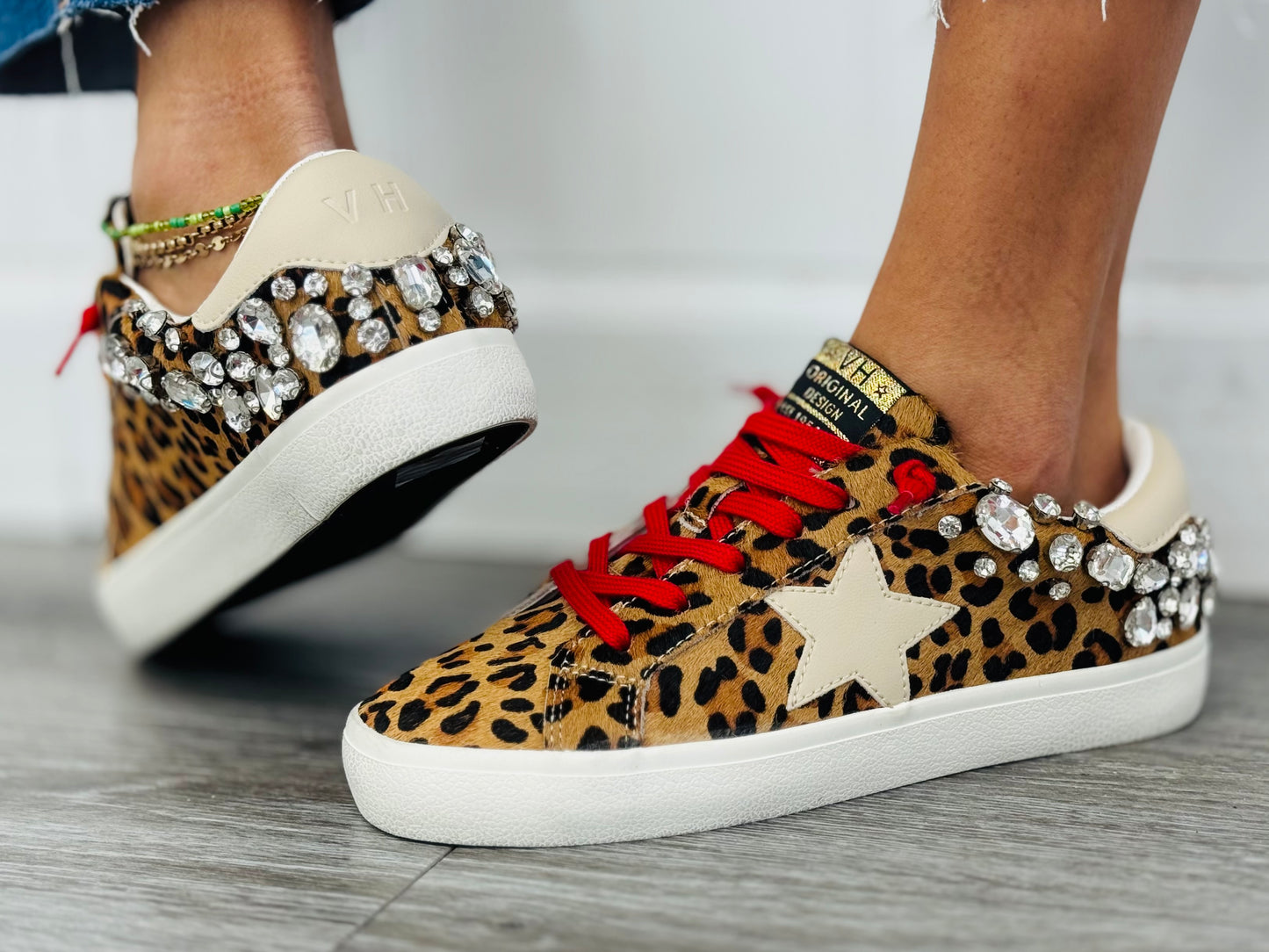 VH x WR Luxe Leopard Crystal Sneakers