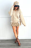 Taupe Tiered Ruffled Mini Skirt (Reg)