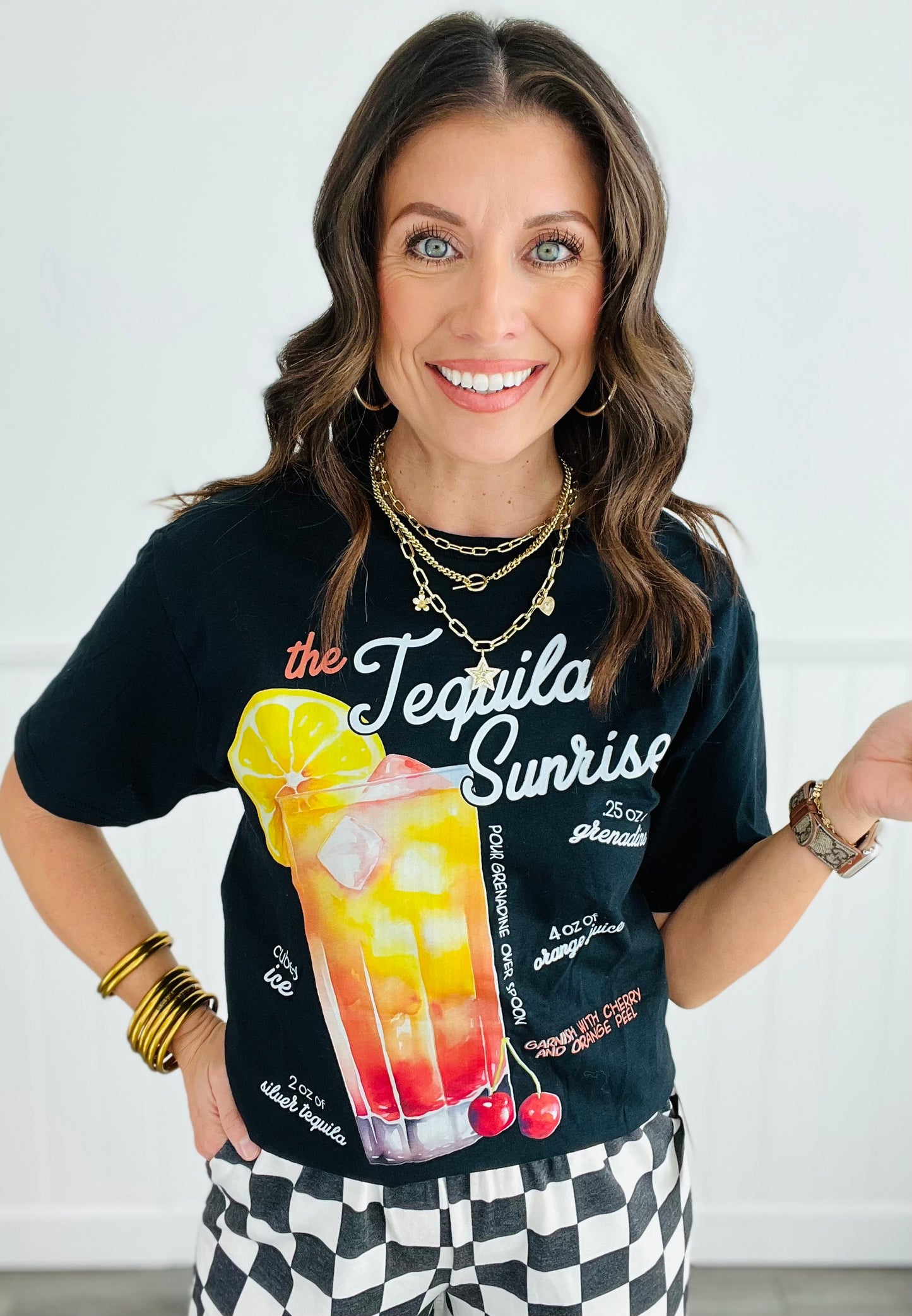 The Tequila Sunrise Recipe Tee (Reg. and Plus)