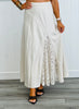 Satin & Lace Midi Skirt (Reg.)-2 Colors