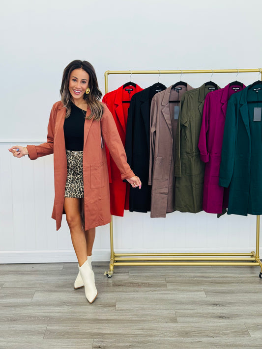 Dear Scarlett The Brandi Longline Blazer (Reg. and Plus) - 7 Colors