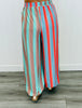 Mint Green Color Block Stripe Balloon Pants (Reg & Plus)