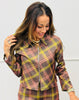 Brown Plaid Zip Up Jacket (Reg.)