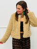 Taupe Teddy Bejeweled Neck Jacket (Reg.)