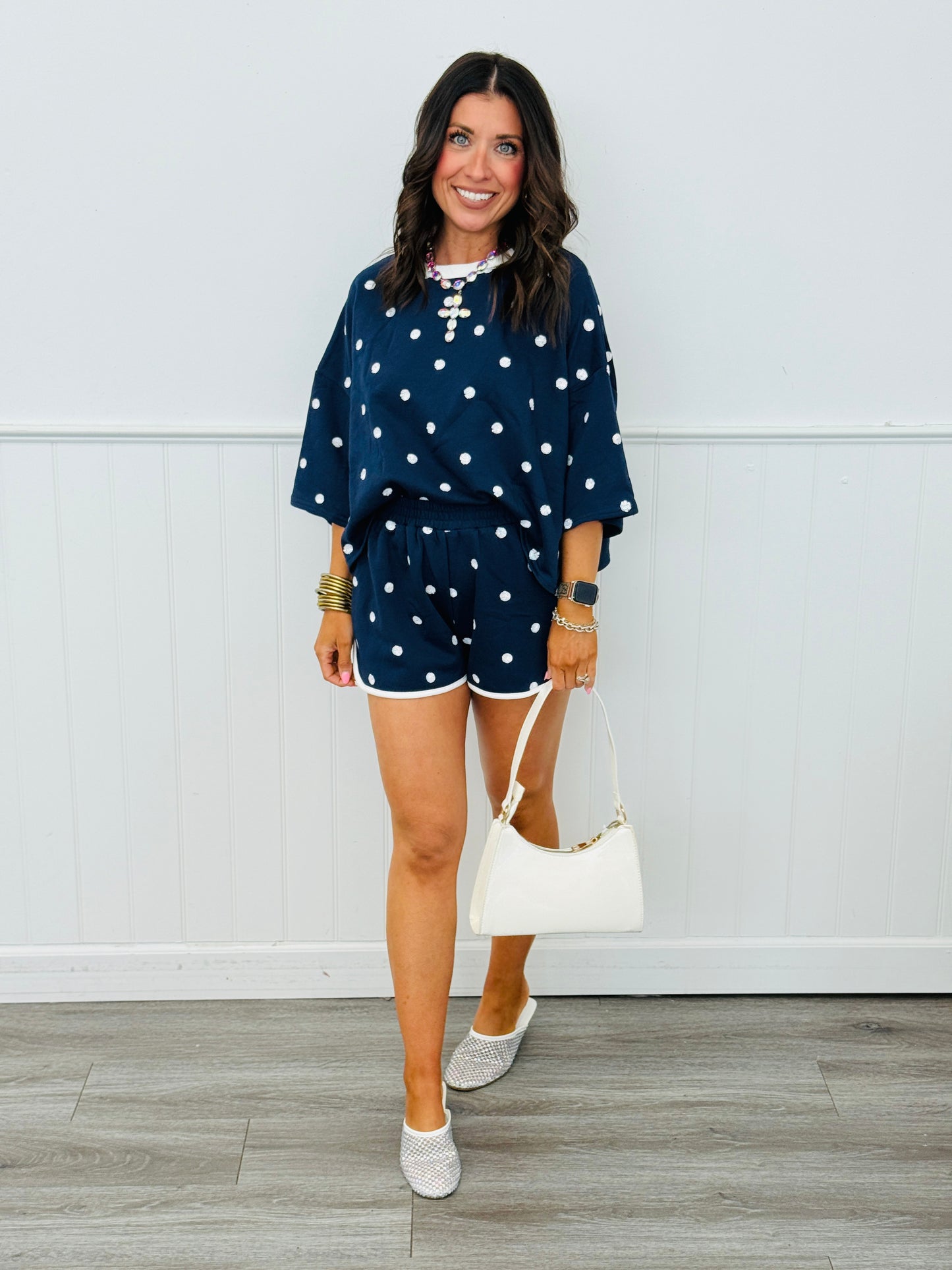 Sequined Polka Dot Shorts (Reg.)-2 Colors