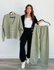 Oversized Cardigan Sweater and Pants Set (Reg. and Plus)