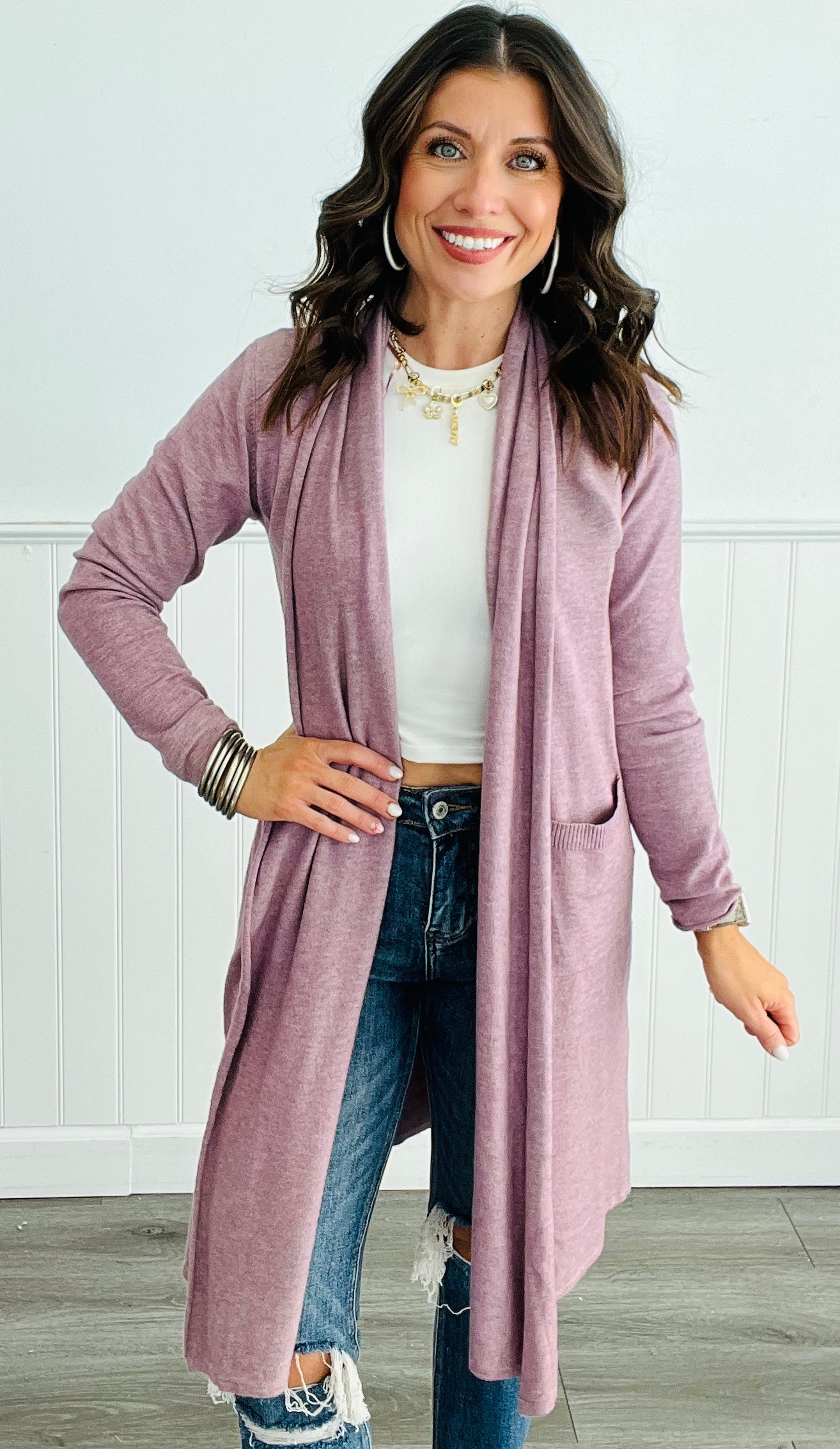 Open Cardigan With Pockets (Reg.) - 3 Colors