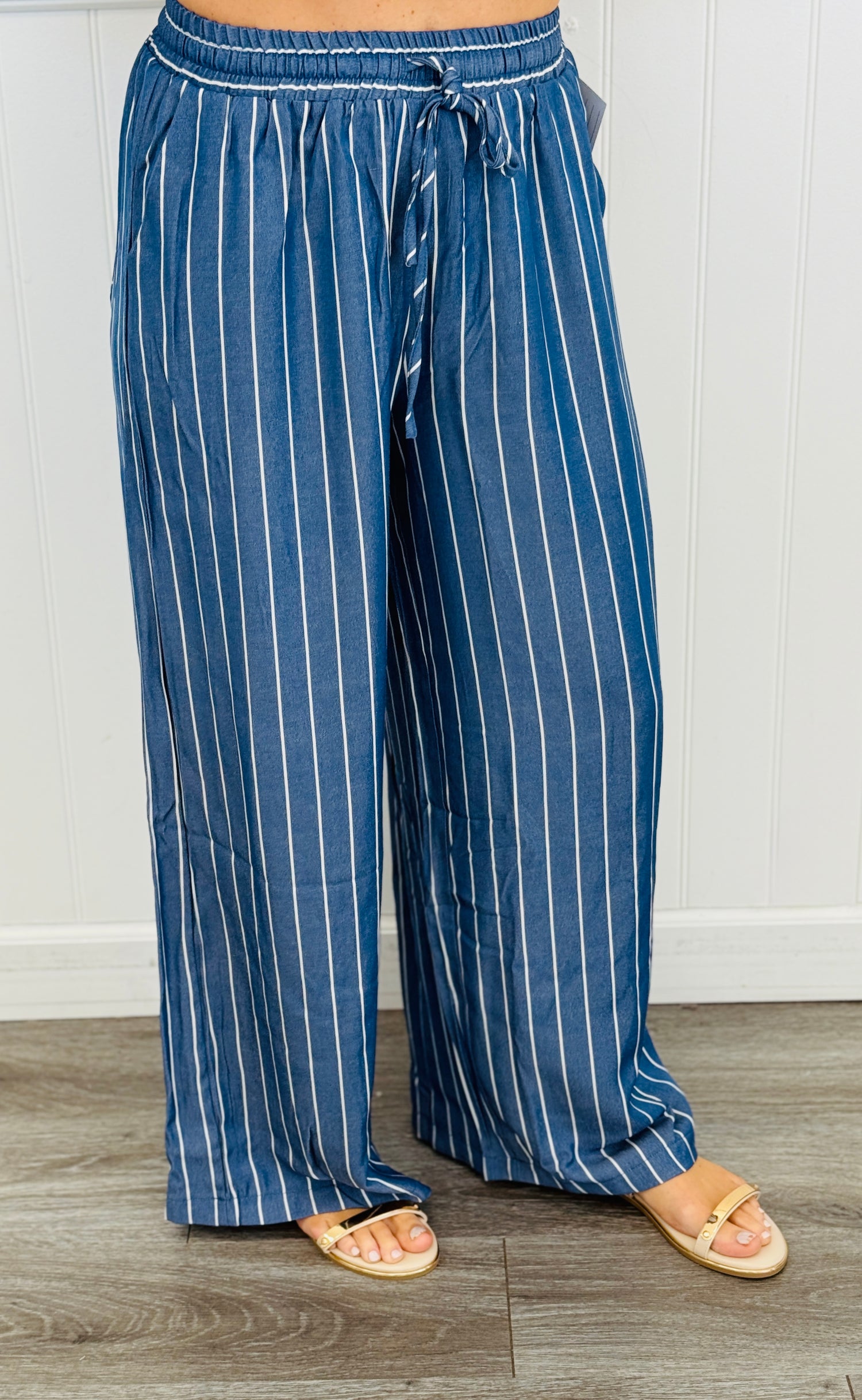 Reg Walker Indigo High Waist Striped Palazzo Pants (Reg.) – Walker Rose Boutique