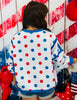 Blue/Red Polka Dot Oversized Sweatshirt  (Reg.)