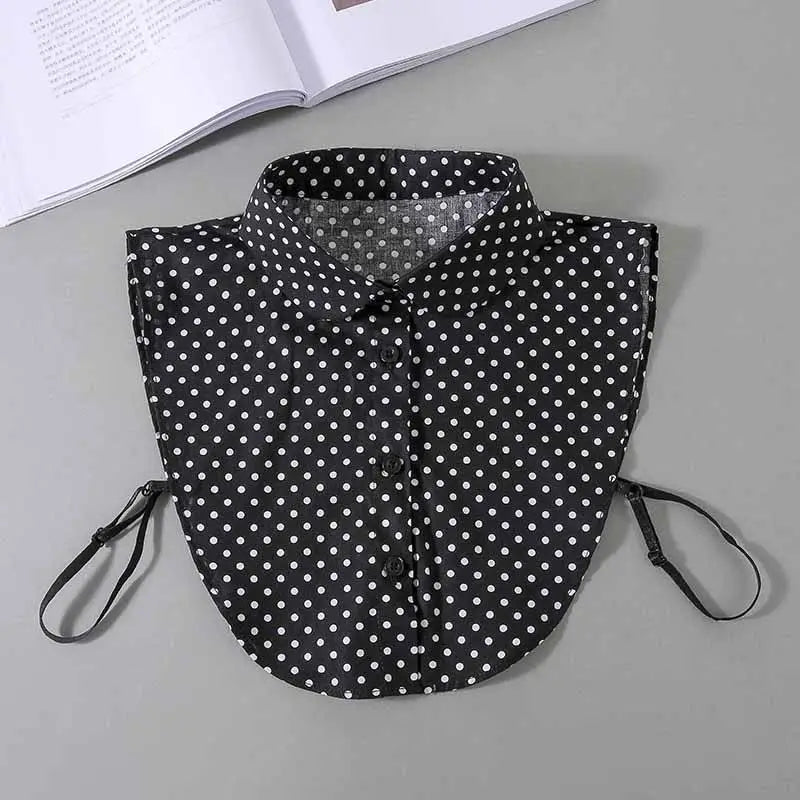 Black & White Polka Dot Faux Collar (OS)