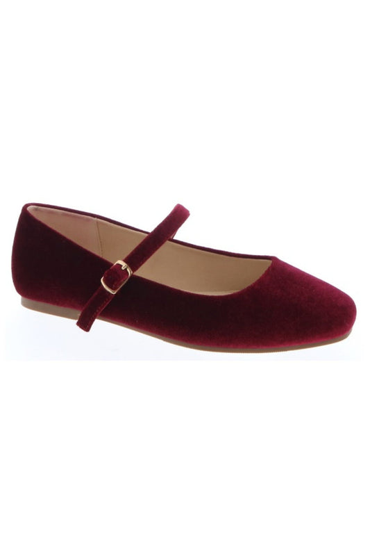 Red Velvet Vixen Mary Jane Flats