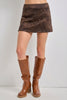Dk Brown Leopard Print Skort (Reg and Plus)