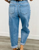 Risen Just The Right Shade Barrel Cuffed Jeans (Reg & Plus)