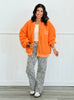 Keep Smiling Sherpa Jacket (Reg.)-2 Colors