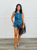 Button Down Sleeveless Denim Top (Reg.)
