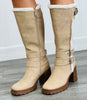 Beige Faux Fur Detailed Boots