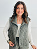 Quilted Snap Closure Vest (Reg)-2 Colors