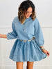 Denim Dream Balloon Hem Mini Dress (Reg.)